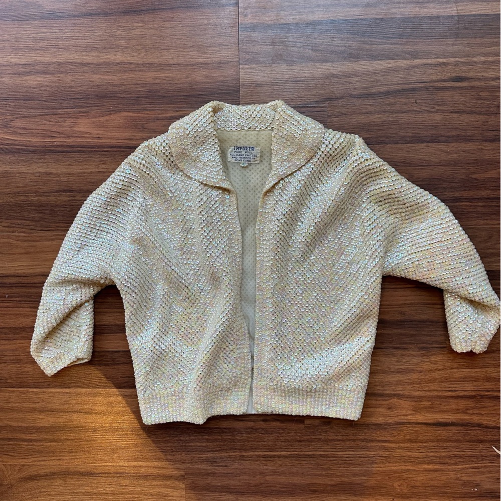 Vintage 1950’s Iridescent Sequin Cardigan